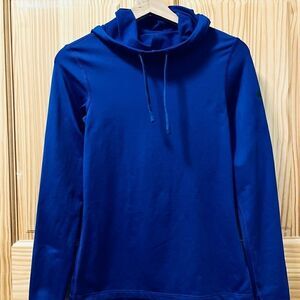 Nike Pro blue Dry Fit hooded long sleeve sweatshirt hoodie layer S
